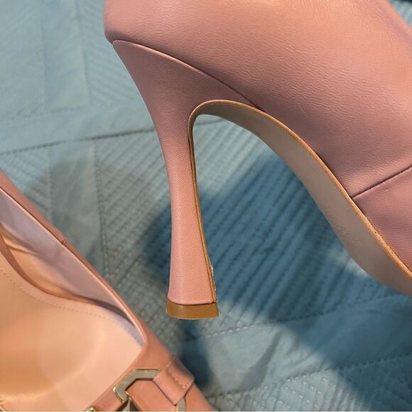 NAPOLEONI blush Made In Italy Leather Square Toe Pumps - Picture 9 of 12